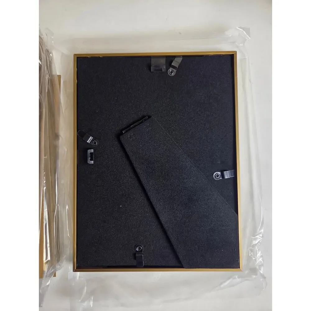 4x6 Picture Frame 4‎ pck, Matted Brass Simple Modern Brushed Thin Aluminum Metal